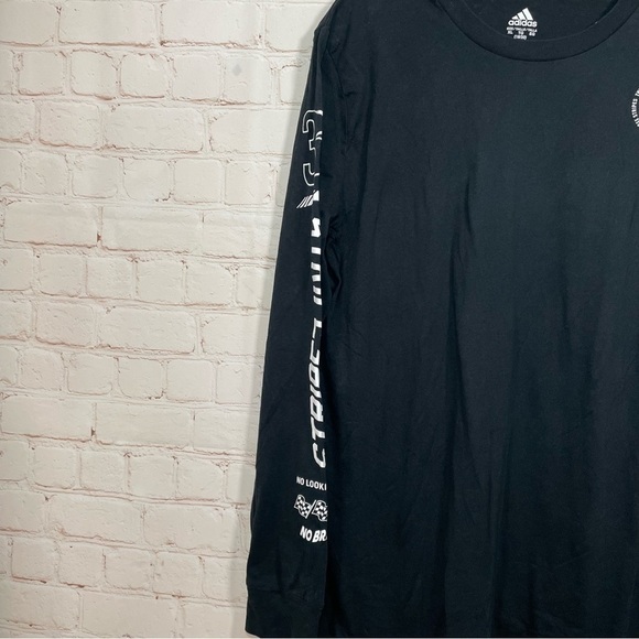 Adidas Boys Collage Racing Black Long Sleeve Shirt Size XL 18/20 - Picture 4 of 8